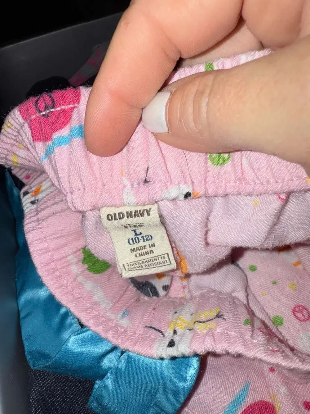 Old Navy Pajama Pants Size L (10-12) Pink Snowman Print Fleece